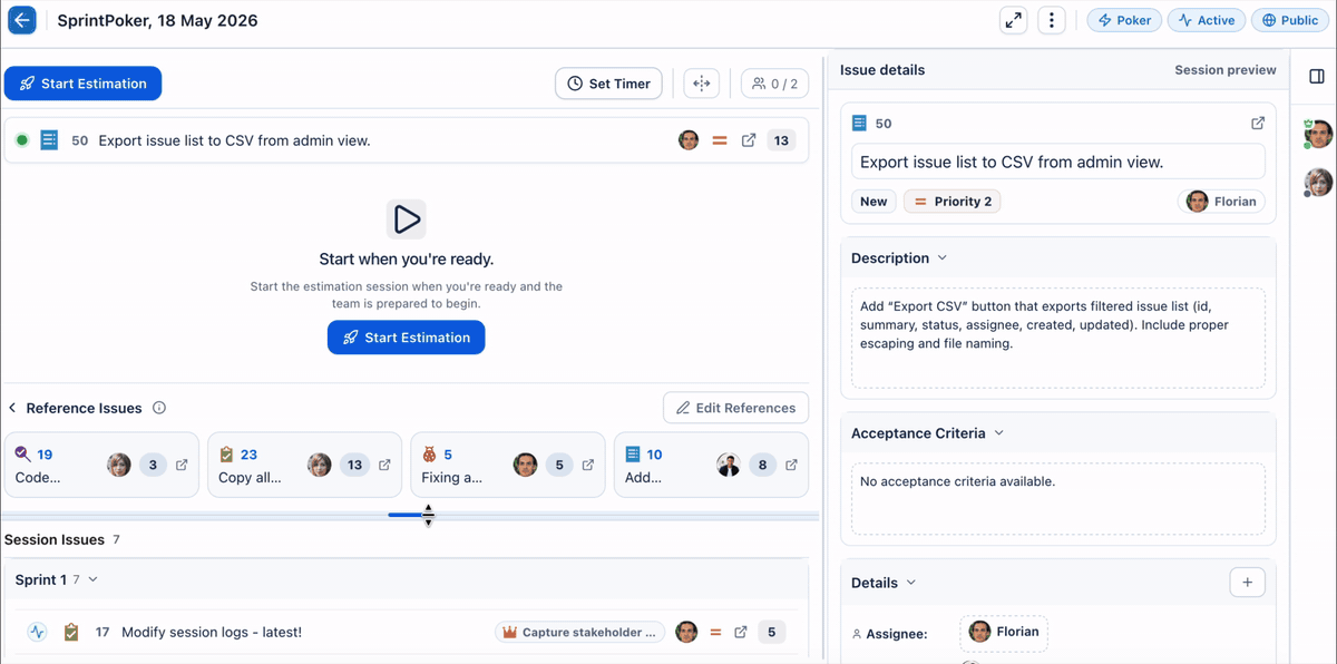Inline Azure DevOps work item editing in SprintPoker