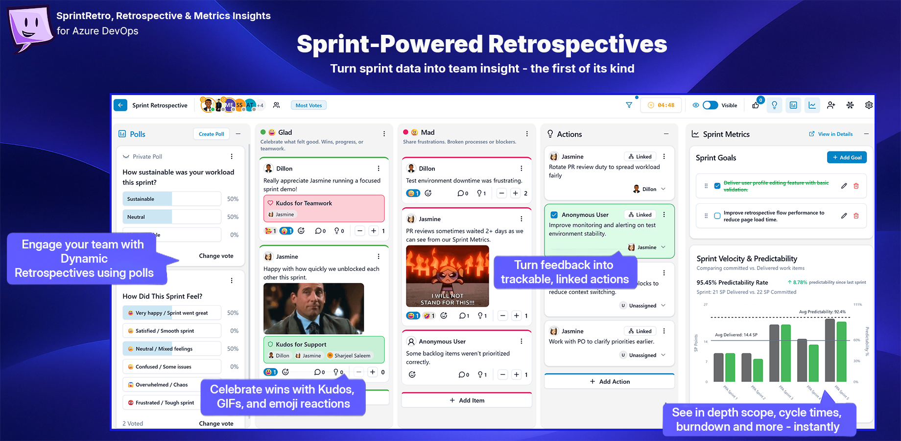 SprintRetro for Azure DevOps hero banner