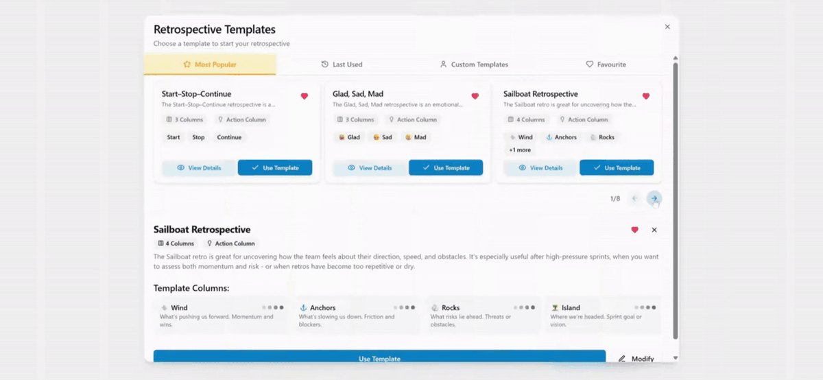 SprintRetro templates